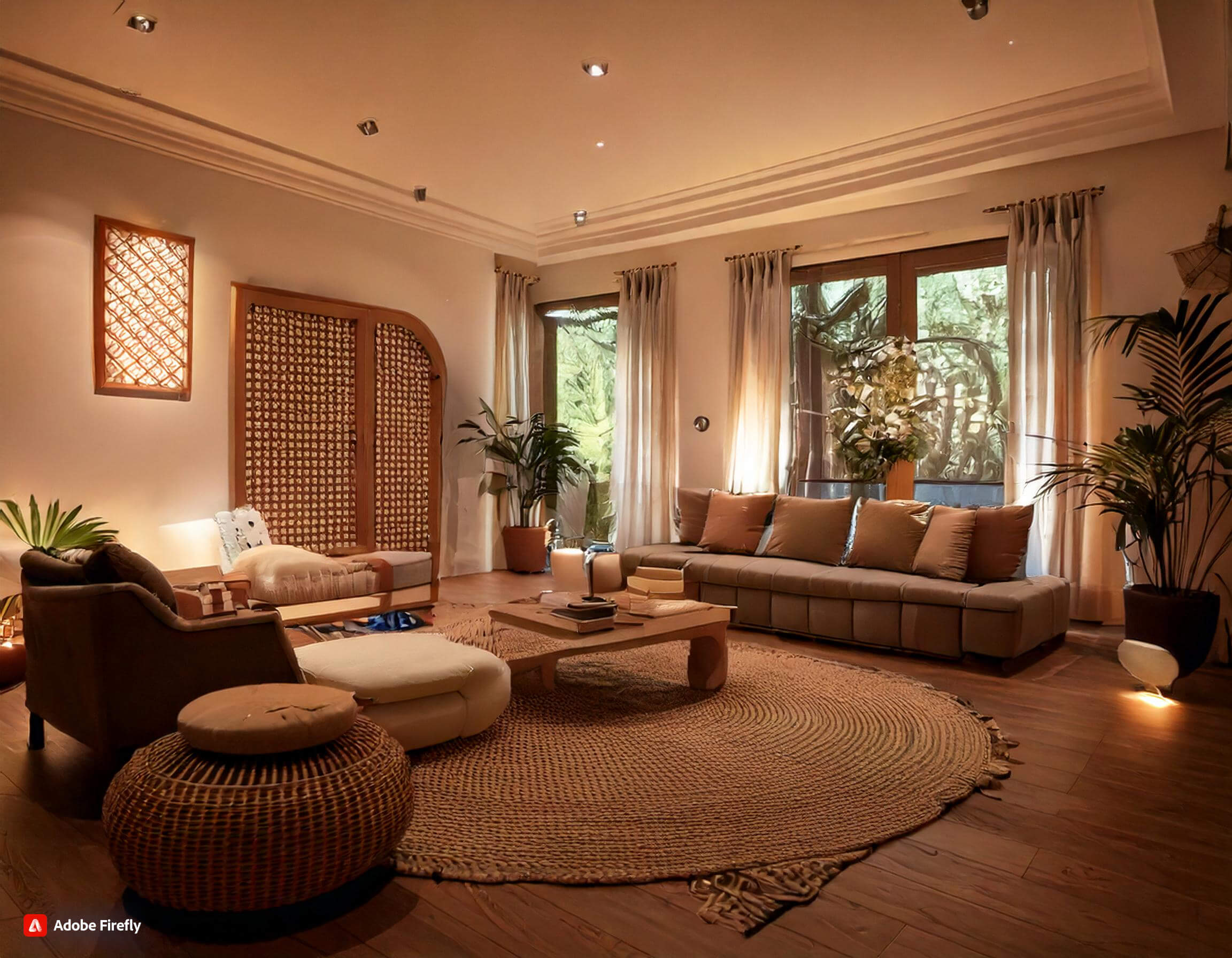 A serene and elegant meditation space designed with Vastu principles, featuring calming colors and minimal decor.